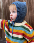 Hand-knitted Merino Bonnet - Grape