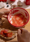 Ceramic Grater in Red & White