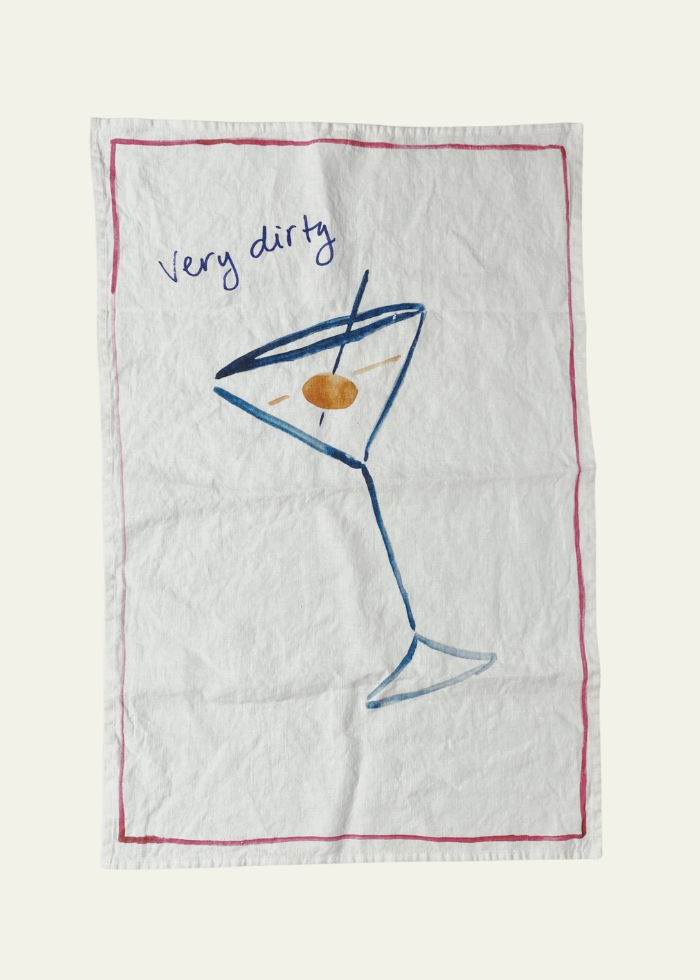 Very Dirty Martini - Linen Tea Towel