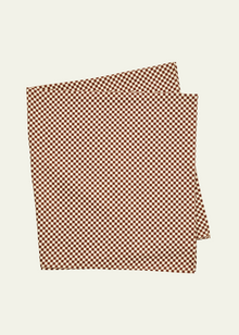  Bonnie and Neil Tiny Checkers Tablecloth - Cocoa