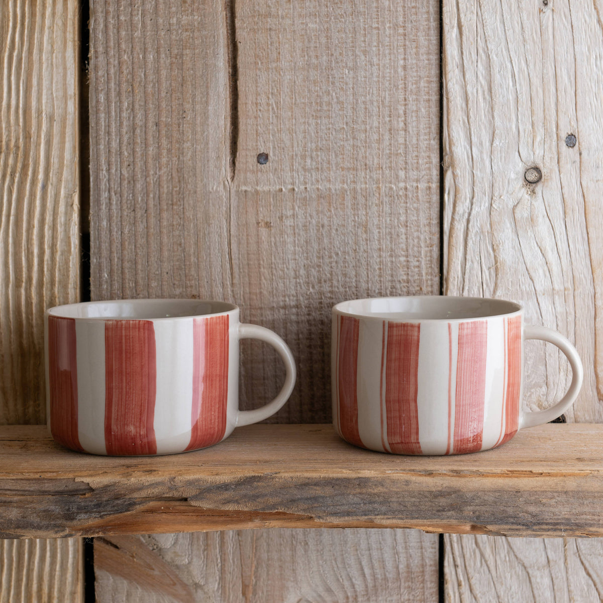 Kindred Mugs - Cornflower Mug - Brushed Berry Red - Large (Set of 2)