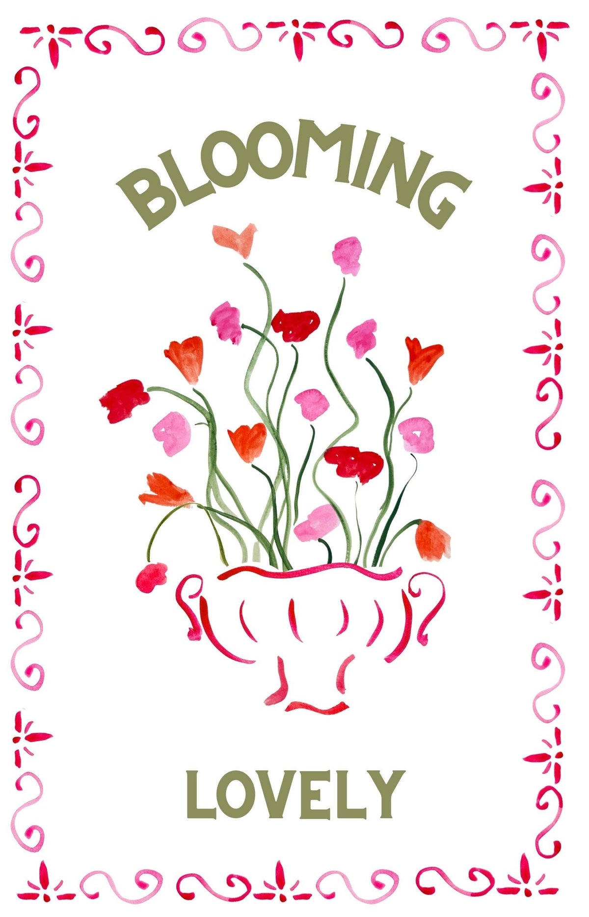 Dinette - Blooming Lovely - Flowers Linen Teatowel