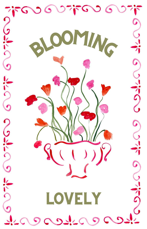 Dinette - Blooming Lovely - Flowers Linen Teatowel