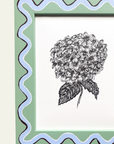 Green & Blue Wiggle Hydrangea Original Artwork by Ley Lines