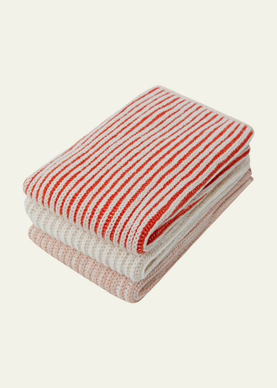 Sophie Home Reusable Ribbed Dishcloths: Pink