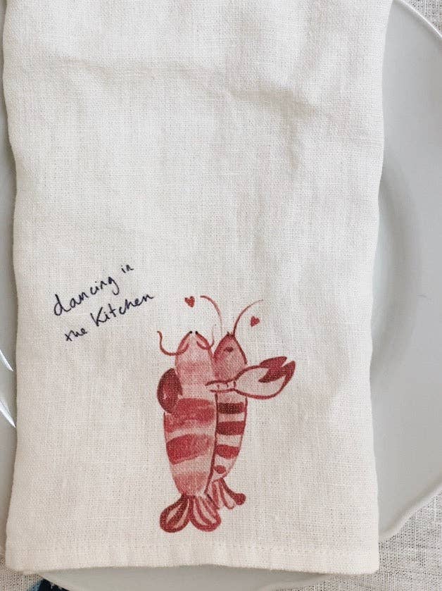 Dinette - Lobster Lovers & Cherry Cherie - Set of Two Linen Napkins