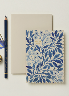  Wanderlust Paper Co. Blue Flora 'Thank You' Card
