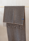 TBCo Lambswool Oversized Scarf in Camel Houndstooth