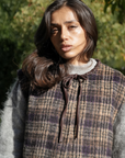 Maison Anana Piat Brown Check Gilet