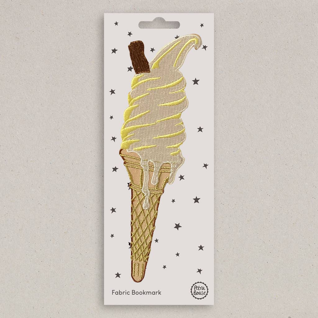 Petra Boase - Embroidered Fabric Bookmark - Ice Cream