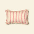 YONDER. - Cotton Quilted Frill Cushion Cover - Ripple - Ice Cream - M
