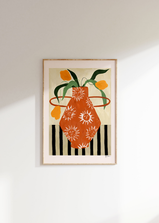 Frankie Penwill - Yellow Flowers In Sun Vase art print