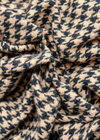 TBCo Lambswool Oversized Scarf in Camel Houndstooth