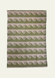  Spiral Tea Towel in Cucumber