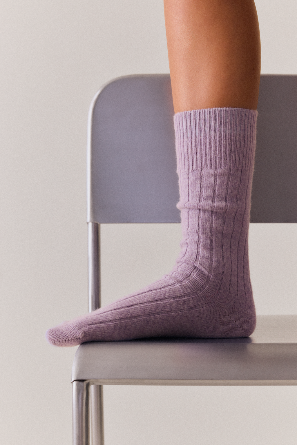 Pairs Socks - Merino Bed Socks - Parma Violet