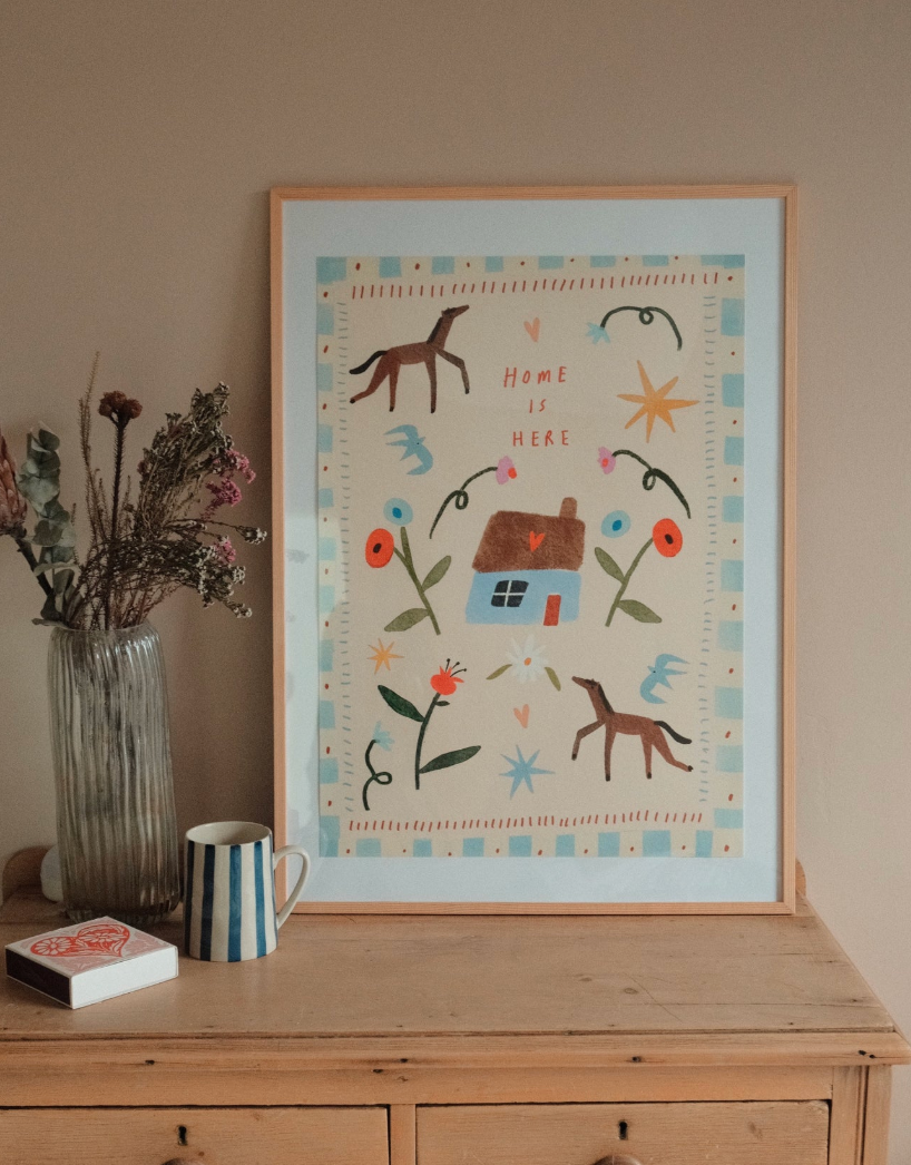 Martha Ratcliff Illustration - Home is Here - A4