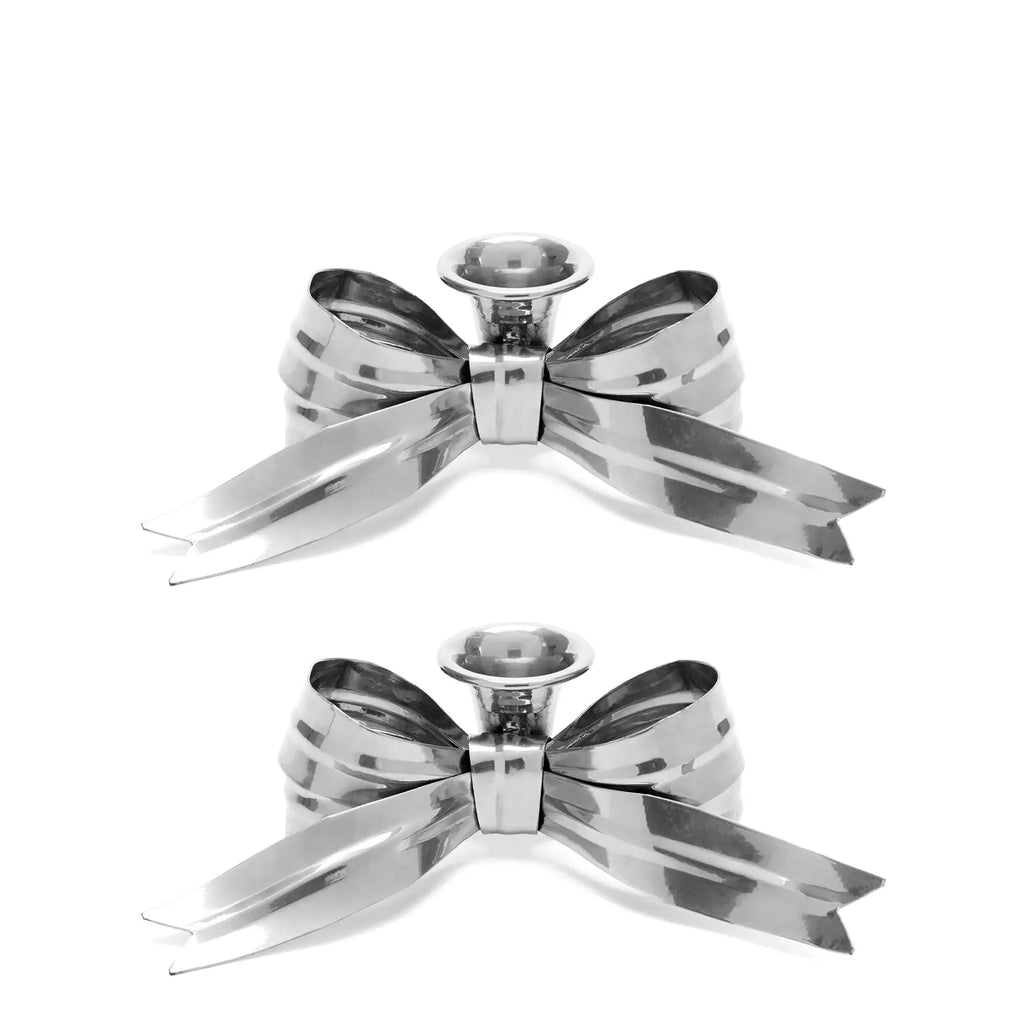 Host Home - Pair of Bow Candle Holders