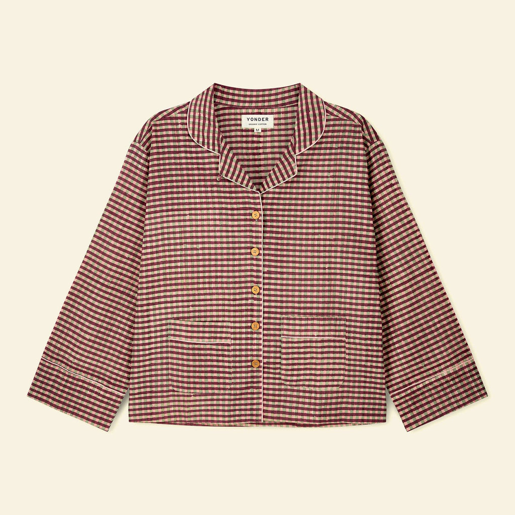 YONDER. - Women's Pyjama Set - Gingham Peppermint