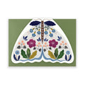 Flora Waycott - Floral Moth Shaped Card - Grey