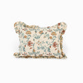 Block Printed Ruffled Cushion Cover - Mustard Vana