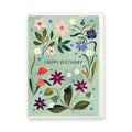 Flora Waycott - Happy Birthday Floral Portrait Card