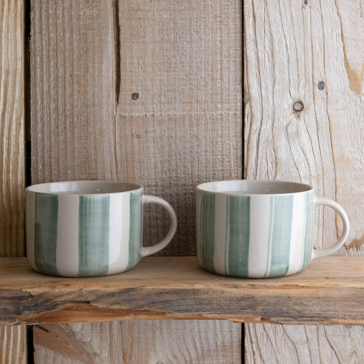 Kindred Mugs - Cornflower Mug - Brushed Sage Green - Large (Set of 2)