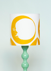 Three Moons Screen Printed Linen Lampshade — Yellow
