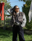 Maison Anana Piat Brown Check Gilet