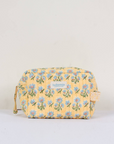 Cotton Quilted Waterproof Wash Bag, Large (Various Colours)