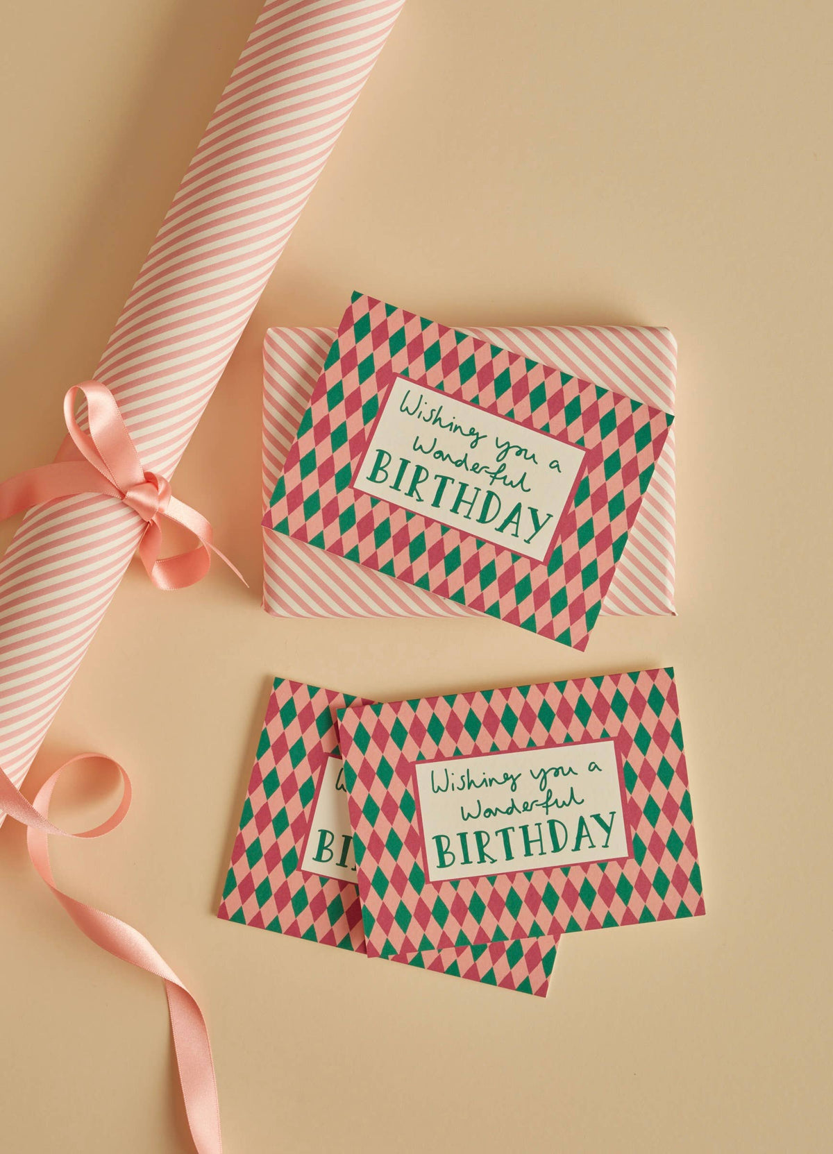 Heather Evelyn - Wonderful Birthday Harlequin Card