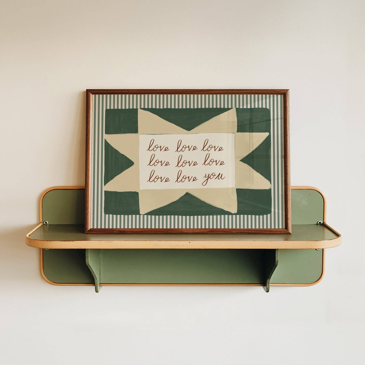 Lune Club - Love Love Love Love You Print - Green A4
