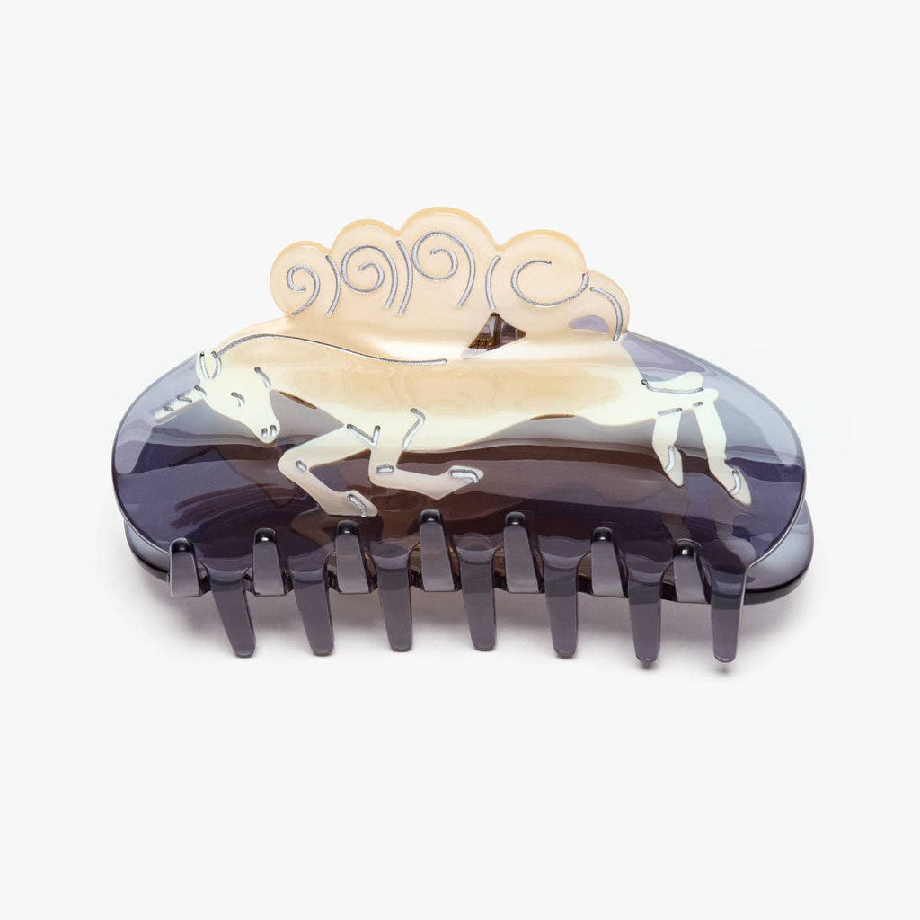 Unicorn Claw - Acetate White Horse Hair Clip