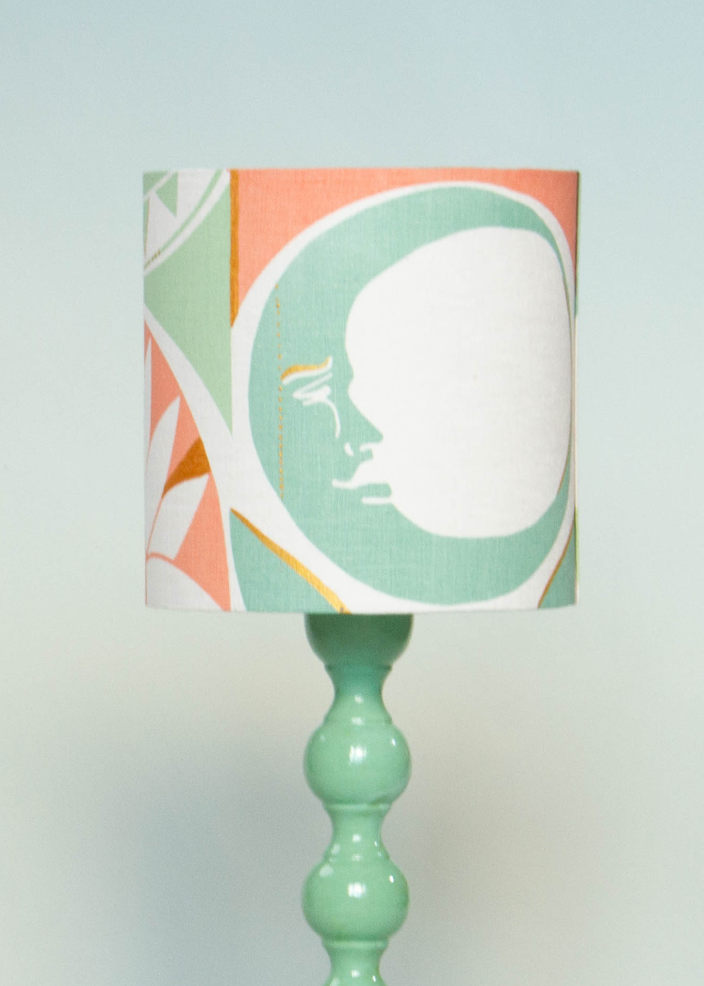 Three Moons Screen Printed Linen Lampshade — Pastel, by Jessie De Salis