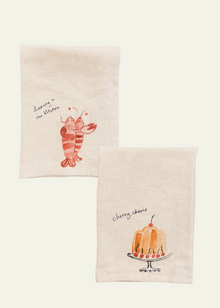  Lobster Lovers & Cherry Cherie Linen Napkin Set