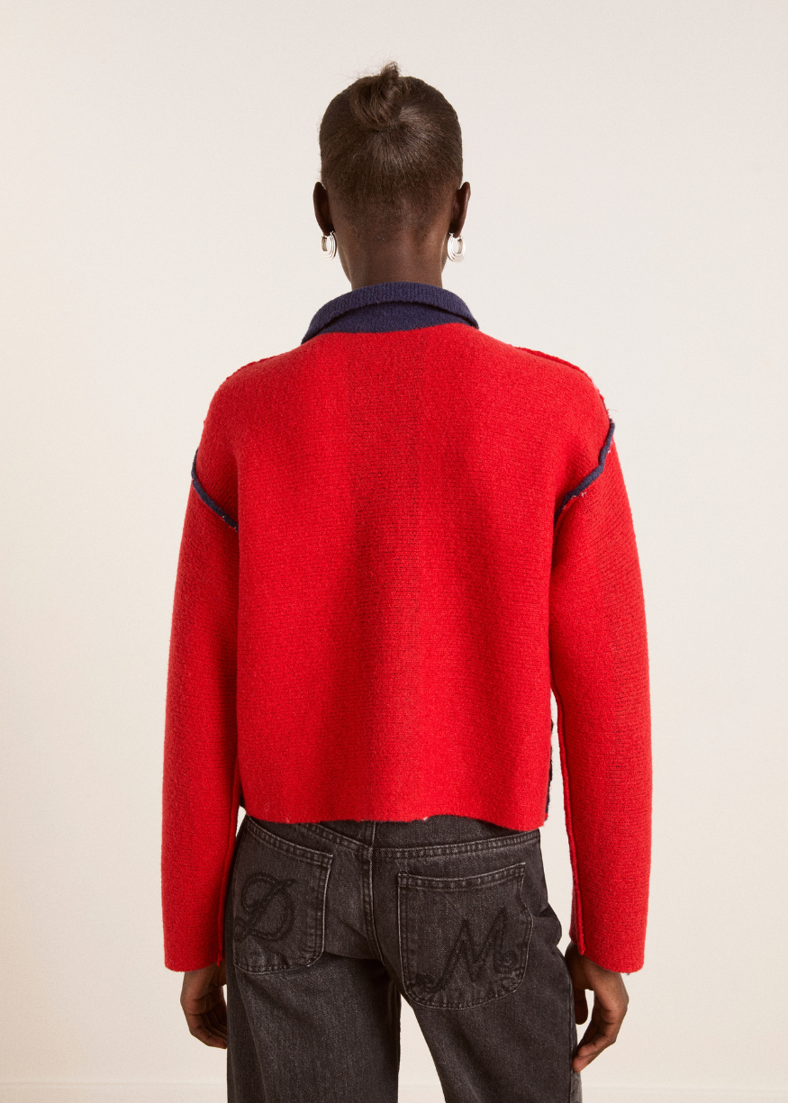 Damson Madder Bibi Boxy Reversible Cardigan