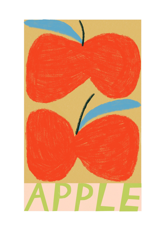 Apple Fruit Art Print by Amyisla McCombie