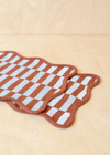 TBCo Cotton Scallop Placemats Set of 2  Rust Checkerboard