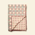 YONDER. hand block-printed organic cotton single quilt, Clover Cloud