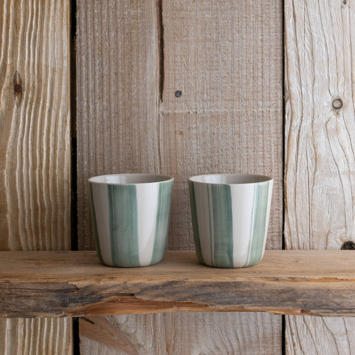 Kindred Mugs - Cornflower Beaker - Brushed Sage Green - Small (Set of 2)