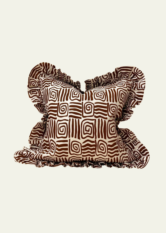 Athena Cushion Cover in Cacao