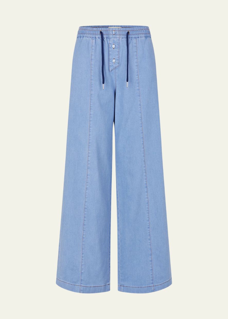 Baum und Pferdgarten Noiella Trousers in Azurine Blue Patch