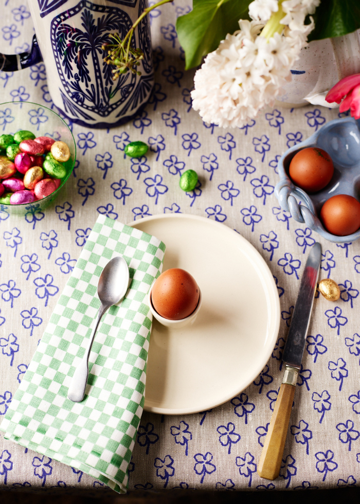 Mini Clover Yves Klein Blue Tablecloth