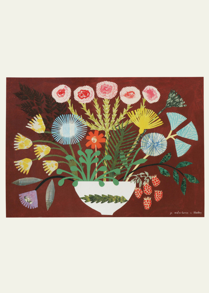 Burgundy Bouquet A3 Art Print