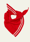 Cashmere Triangle Kerchief Scarf - Red