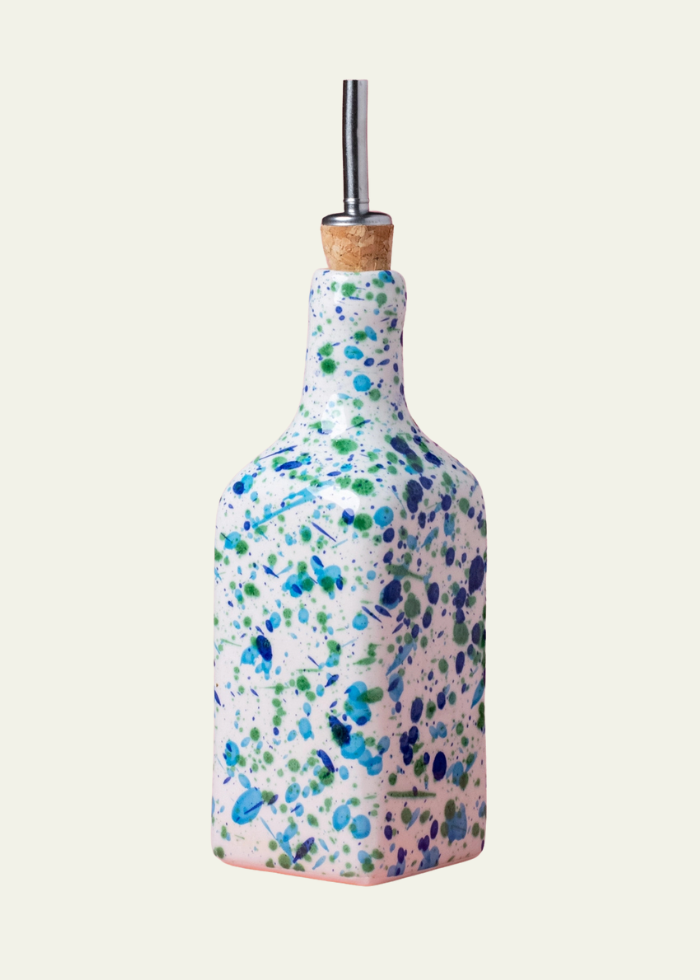 Ceramic Oil Dispenser in Blue Splatter (475mL)