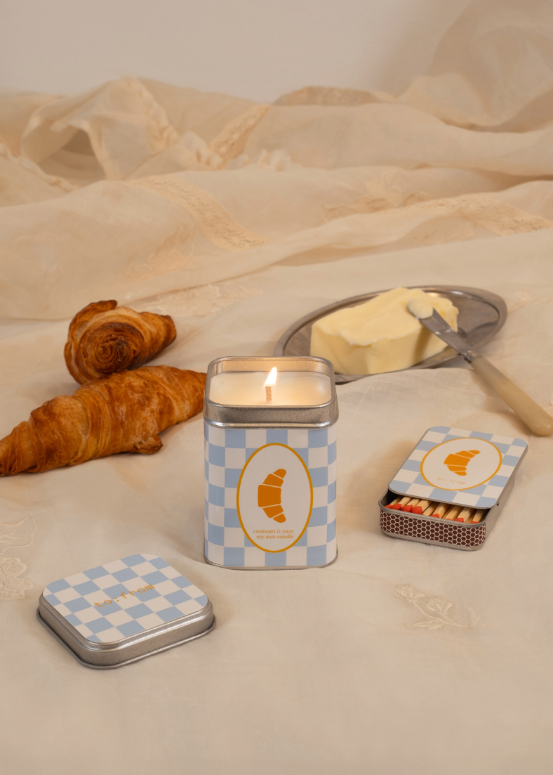 Croissant Reusable Matchbox Tin