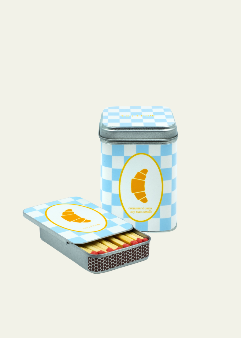 Croissant Reusable Matchbox Tin