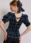 Damson Madder Bluebelle Blouse - Navy Check