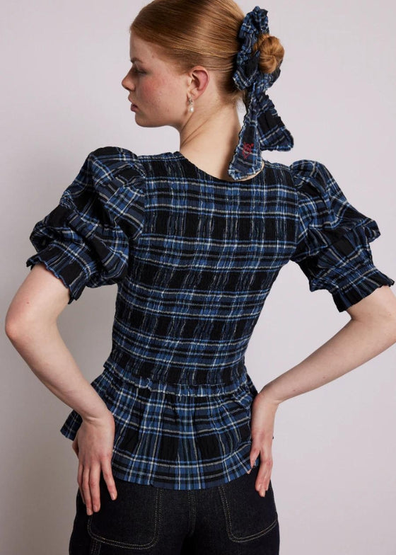 Damson Madder Bluebelle Blouse - Navy Check