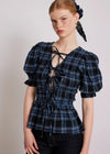 Damson Madder Bluebelle Blouse - Navy Check